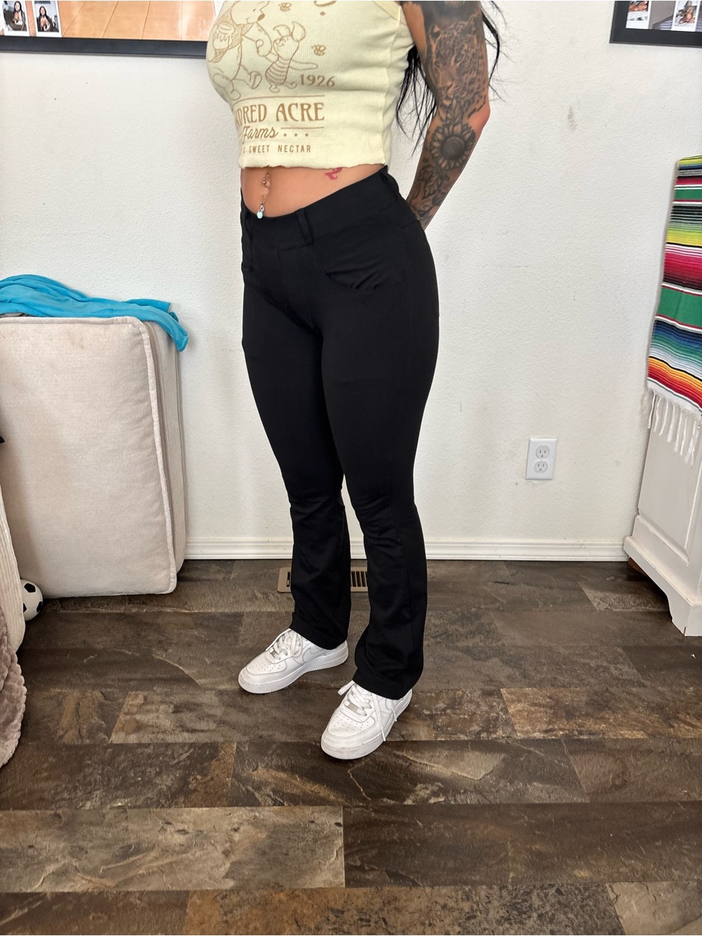 Black Women's Straight-Leg Pants leggings